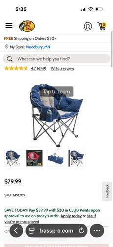 Bass pro camping chair - bass,