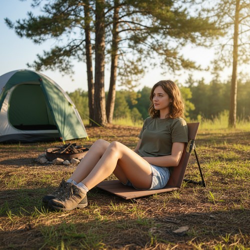Folding camping chair - chair, with