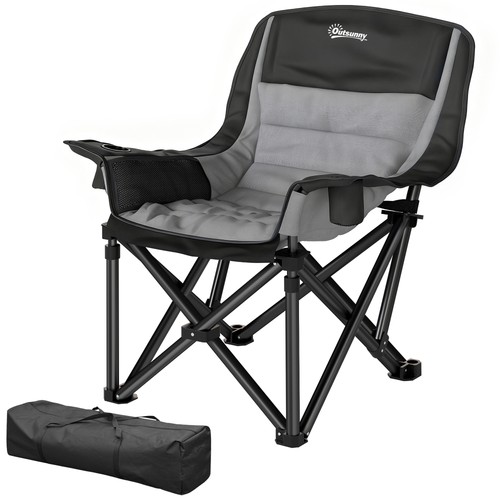Gray camping chair for adults - gray,