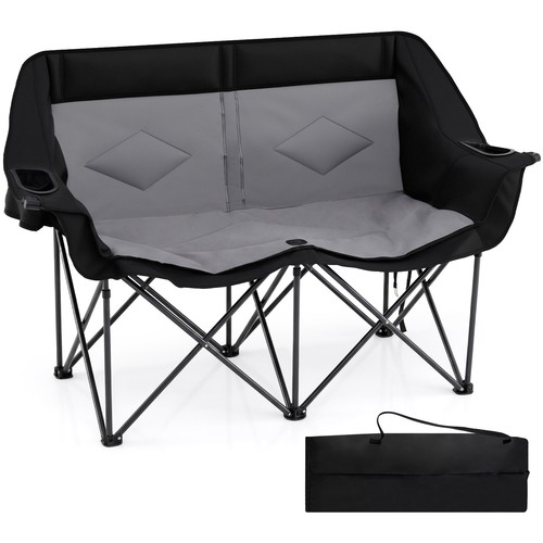Double camping chair with cup - double,