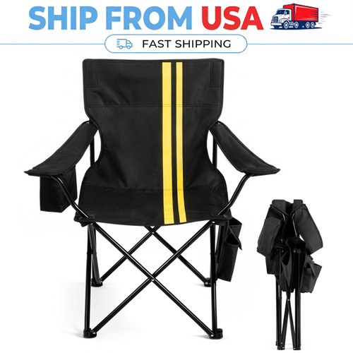 Black folding camping - black,
