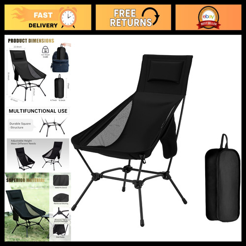 Adjustable high back - back, camping