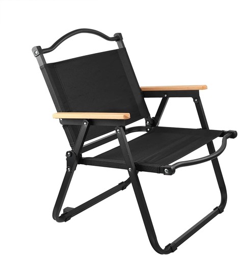 Black portable camping - camping, chair