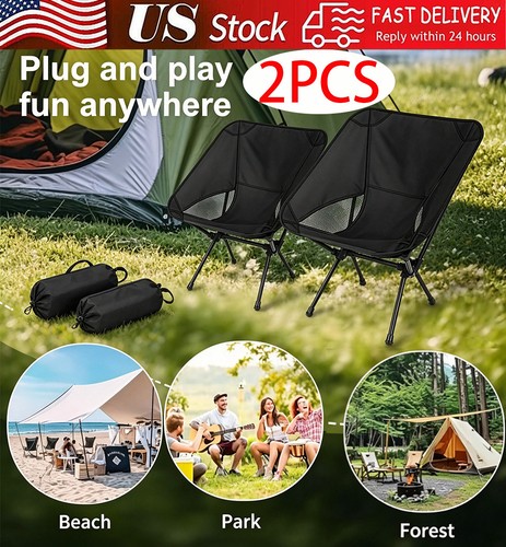 2pack collapsible camp chairs - collapsible,