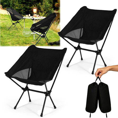 Pack collapsible camp chairs - 2-pack,